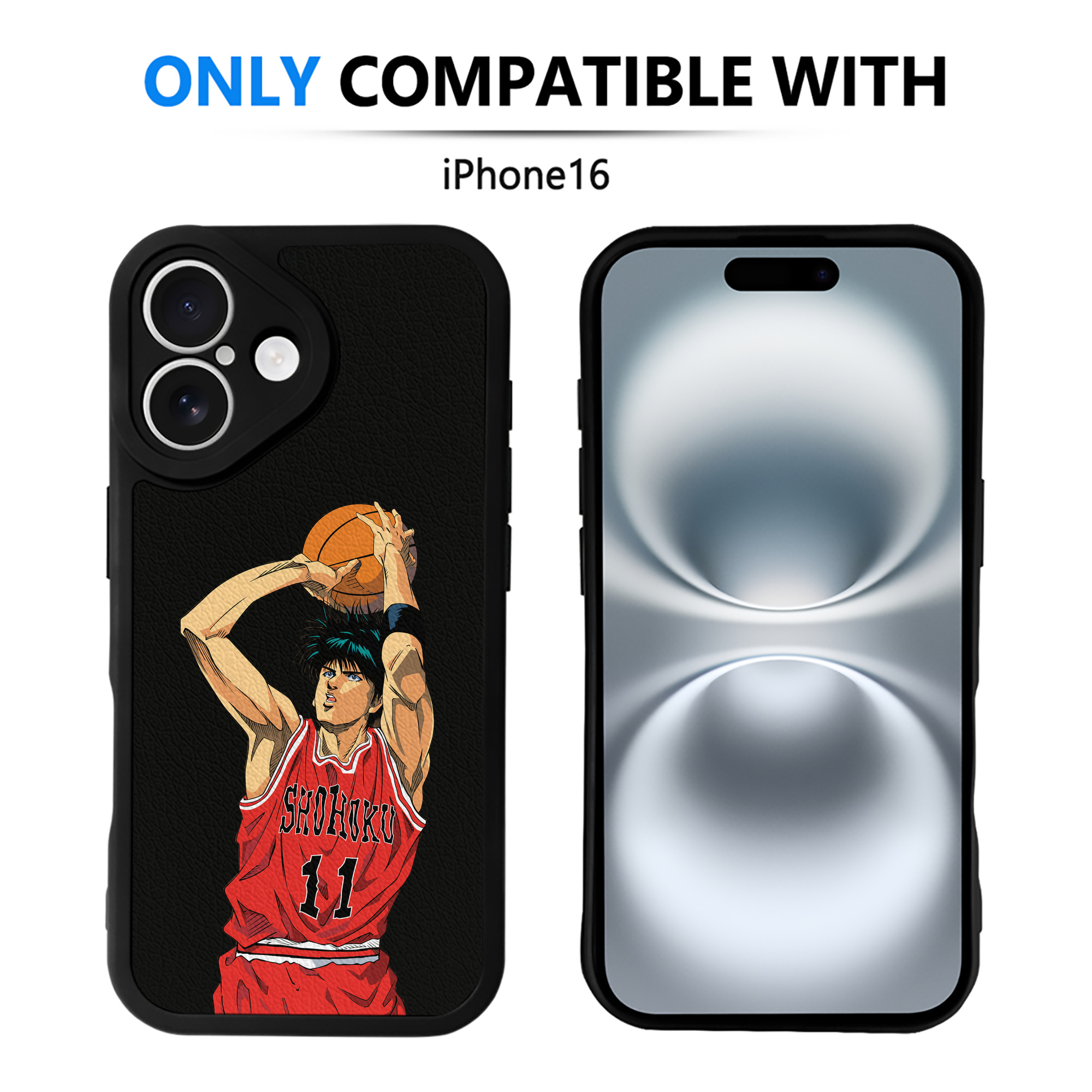 （画像用） SLAM DUNK／スラムダンク 【iPhone 16シリーズ対応】シリコンスマホケース（レザー調） 材質：シリコン